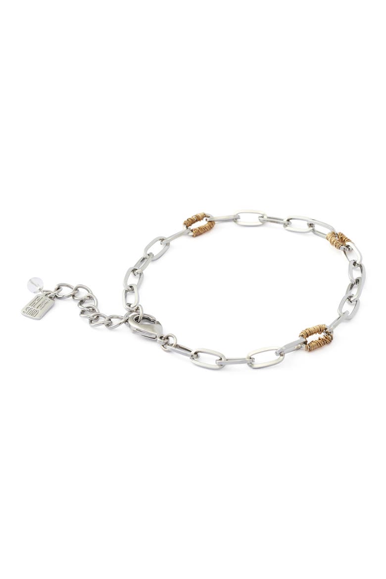 Paperclip Bracelet, Alternate, color, TWO TONE