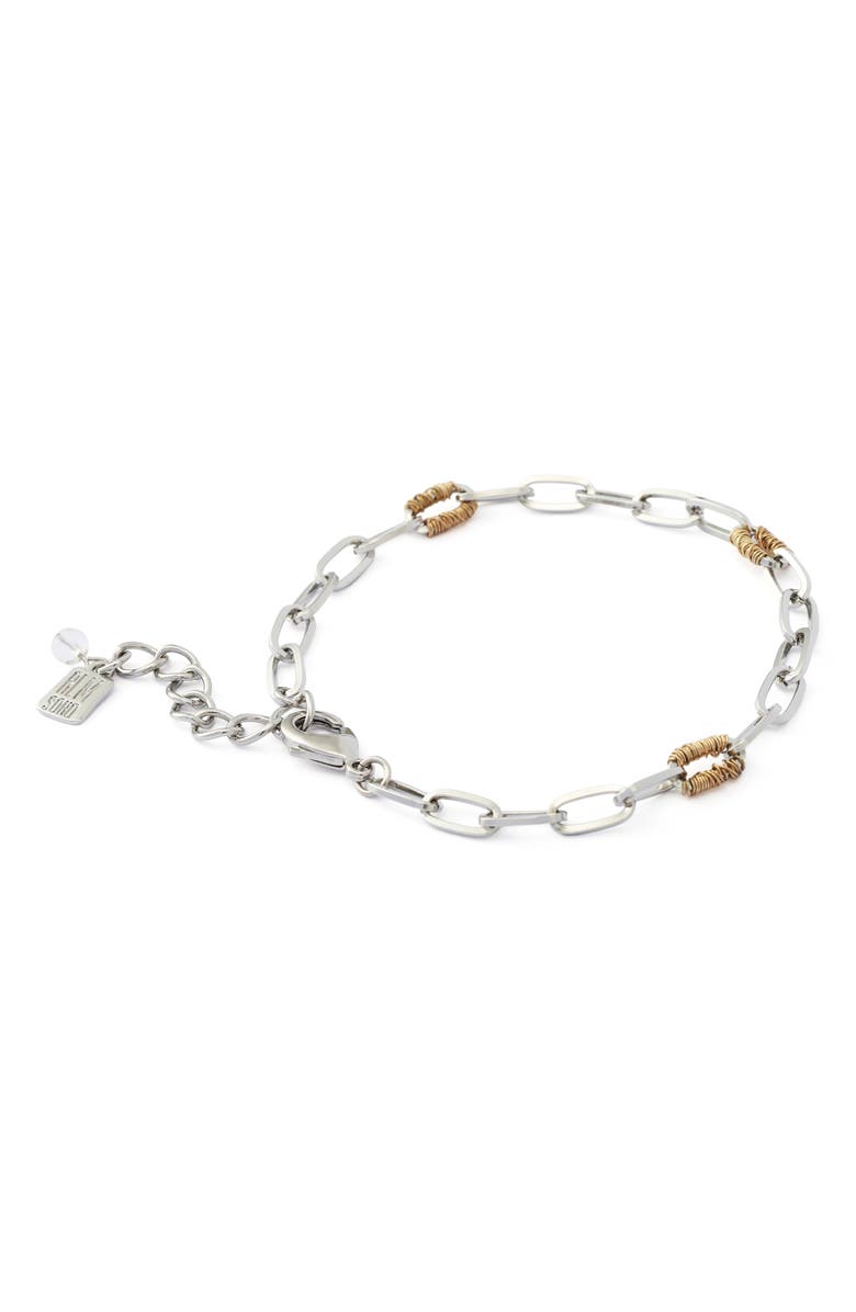 Robert Lee Morris Paperclip Bracelet, Alternate, color, Two Tone