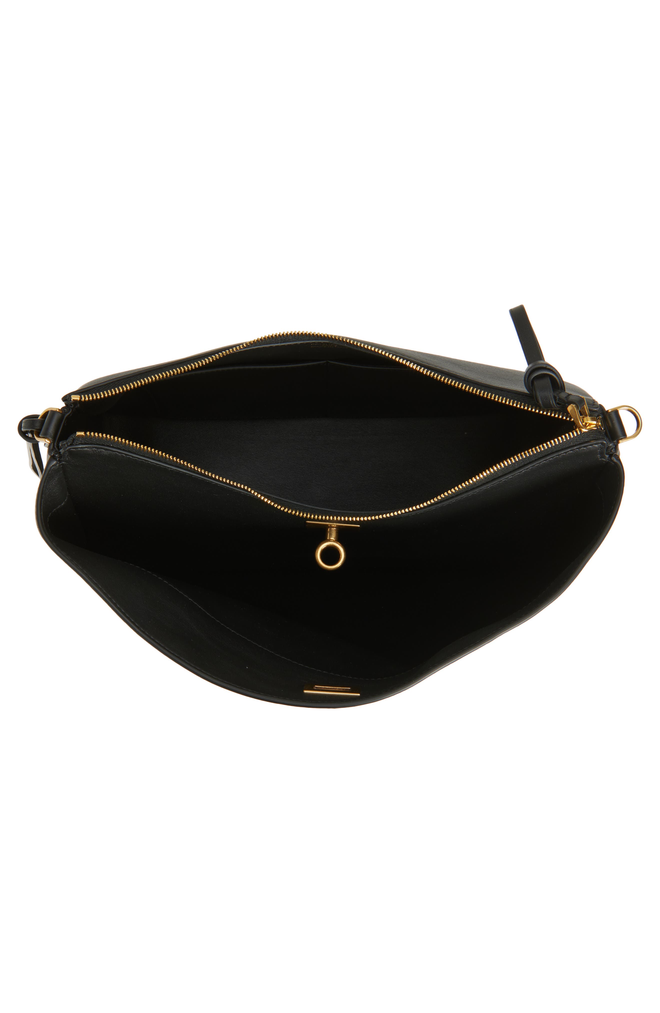 Balenciaga Medium Rodeo Leather Hobo Bag, Alternate, color, 1000 Black