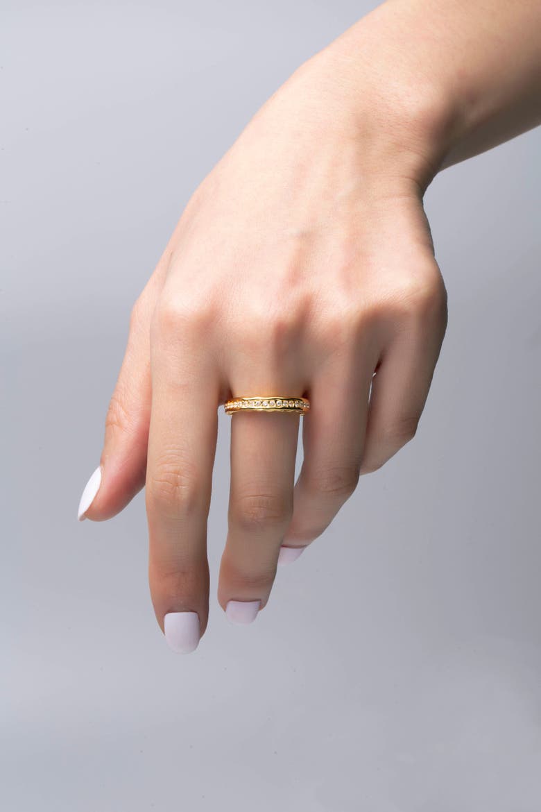 Sophie Molten Eternity Stackable Ring, Alternate, color, Gold
