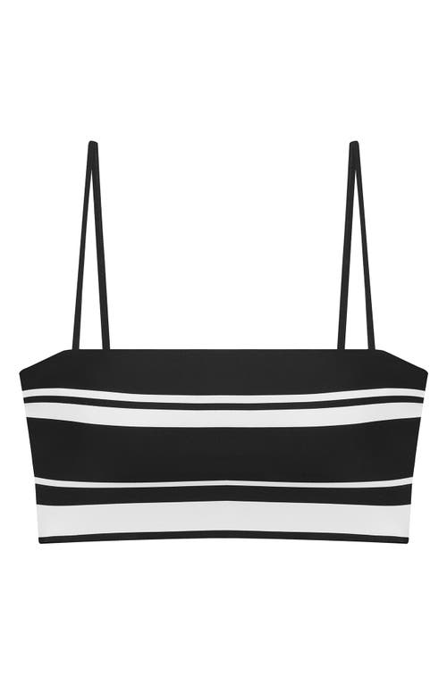 Ralph Lauren Lauren Stripe Longline Bikini Top In Multi