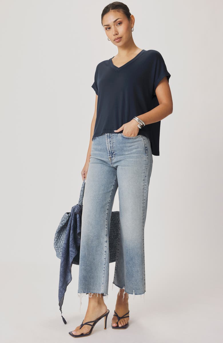 Splendid Amaya V-Neck T-Shirt, Alternate, color, Mood Indigo Blue