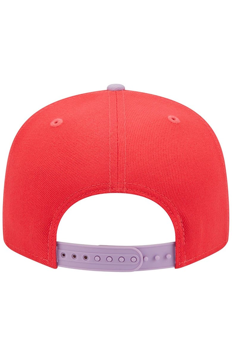 New Era Men's New Era Red/Lavender Boston Celtics 2-Tone Color Pack 9FIFTY Snapback Hat, Alternate, color, 