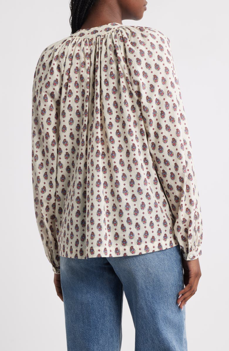 DÔEN Julienne Paisley Print Organic Cotton Button-Up Shirt, Alternate, color, Provencale Paisley