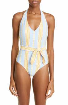 lemlem Jemari Tie Waist One-Piece Swimsuit