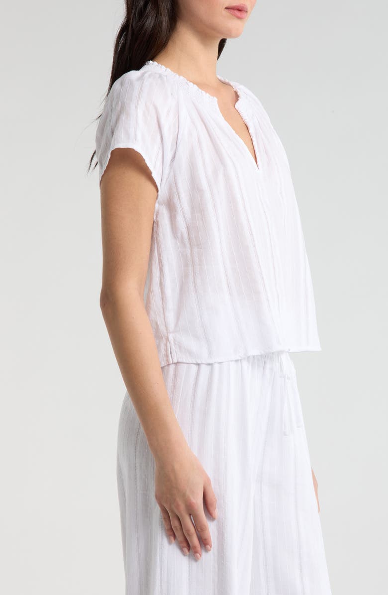 Splendid Meadow Stripe Cotton Crop Top, Alternate, color, White