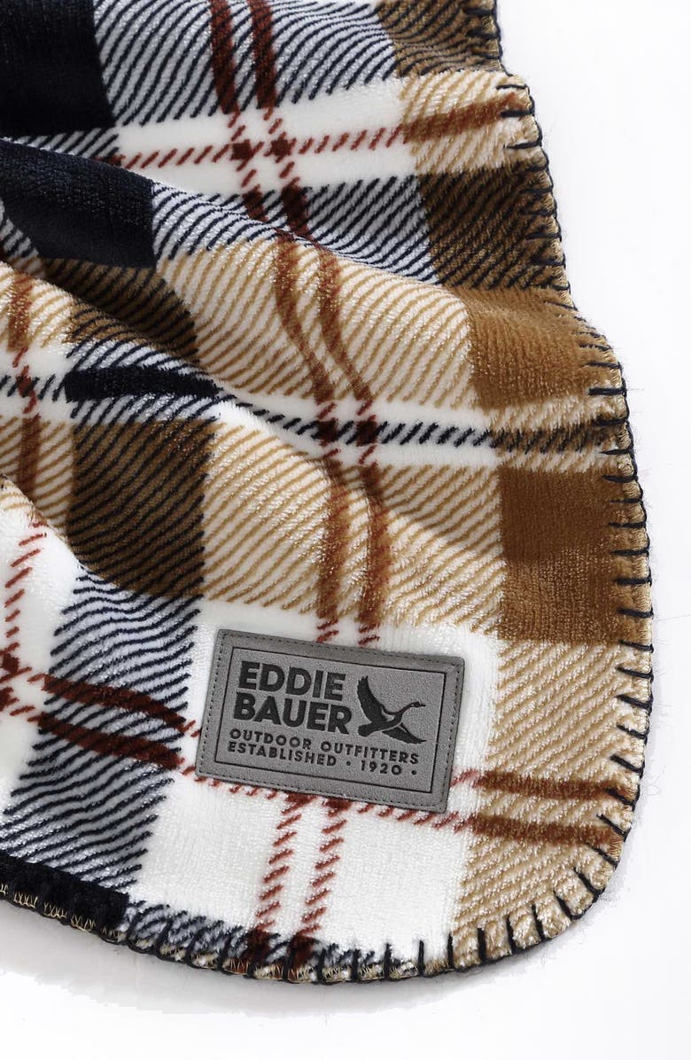 Eddie Bauer Trailhead Plaid Throw Blanket, Alternate, color, Dark Beige