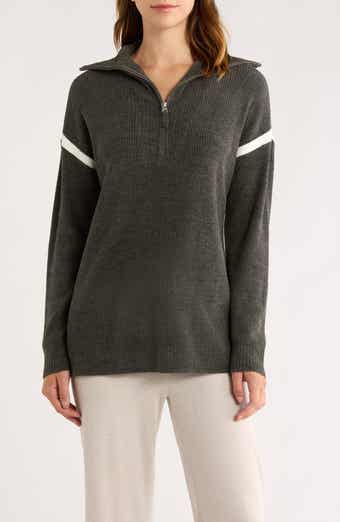 Barefoot Dreams® CozyChic Ultra Lite® Side Stripe Half Zip Pullover
