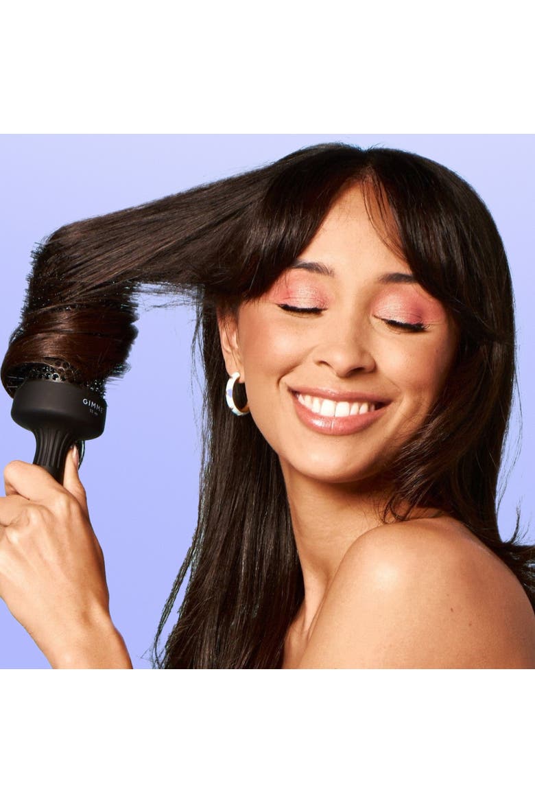 Large 53mm Thermal Round Brush, Alternate, color, Black