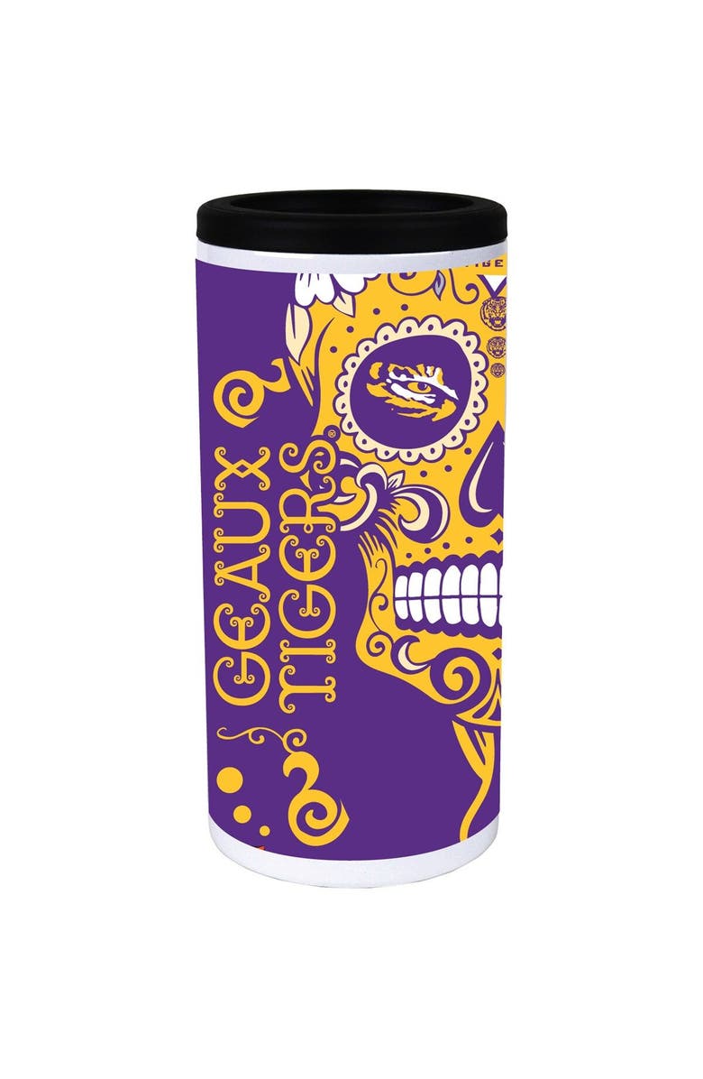 INDIGO FALLS LSU Tigers Dia Stainless Steel 12oz. Slim Can Cooler, Main, color,
