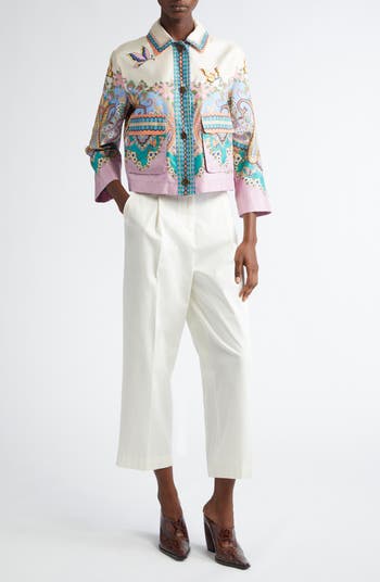 Etro★素敵！Floral Paisley Silk Twill Blazer Etro Floral Paisley Silk Twill Blazer | Nordstrom