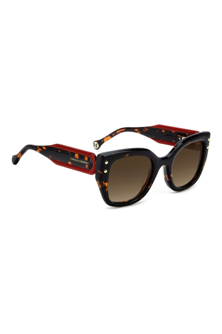 51mm Gradient Square Sunglasses, Alternate, color, HAVANA/ BROWN SF