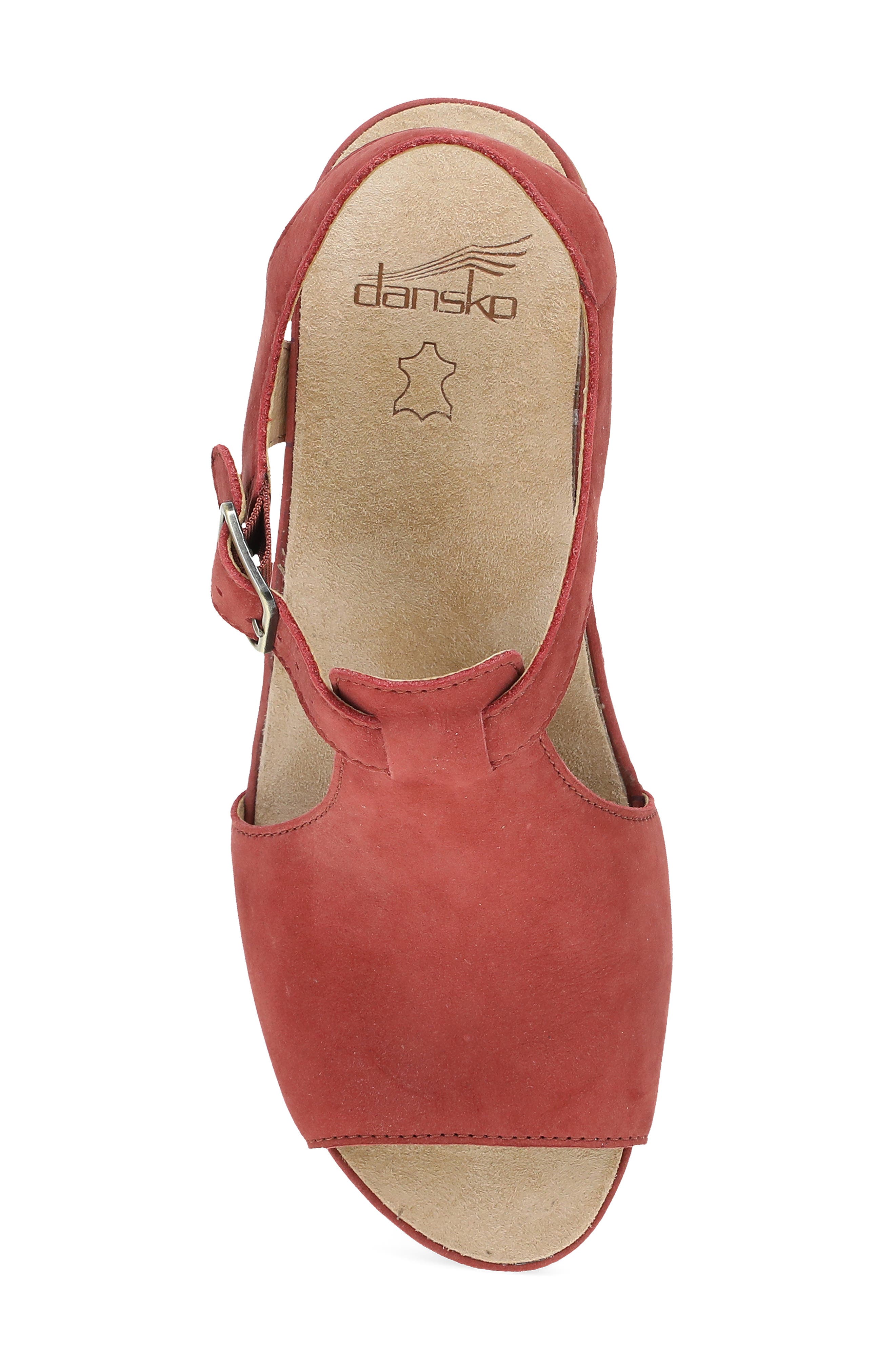 Laverne Ankle Strap Peep Toe Platform Sandal, Alternate, color, PAPRIKA