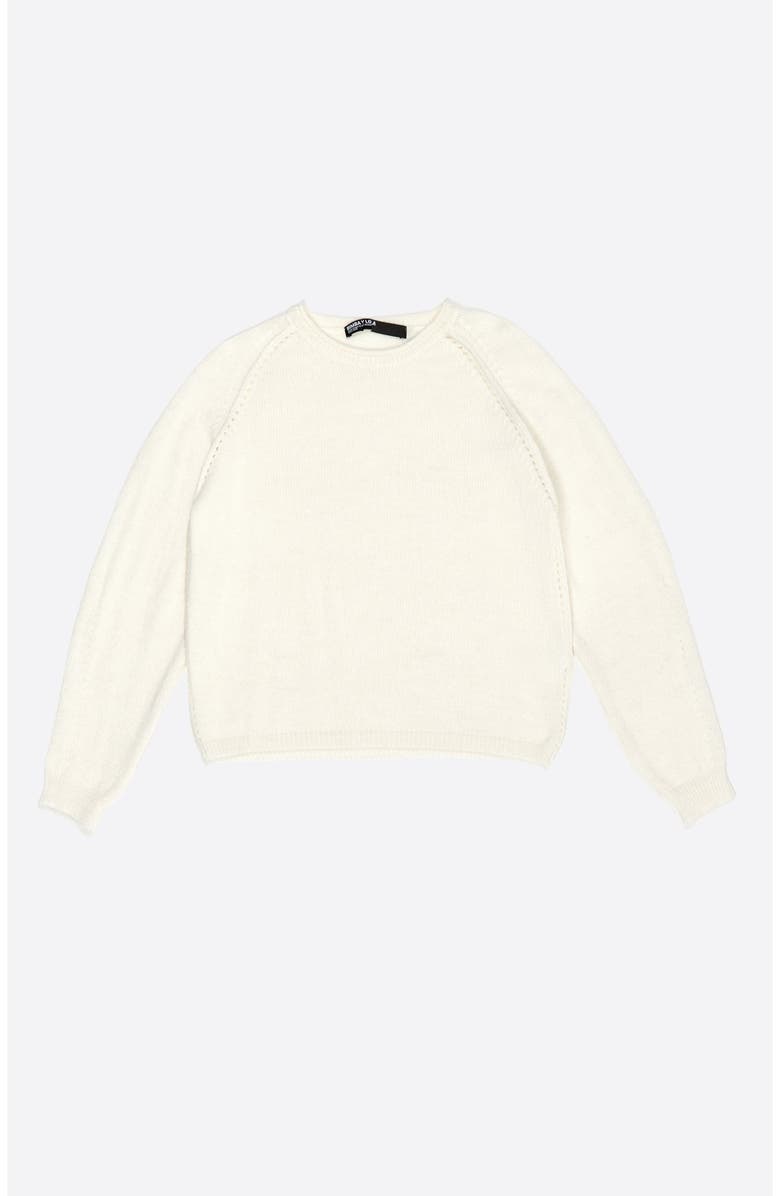 Bimba y Lola Cotton Raglan Sweater, Alternate, color, Ivory