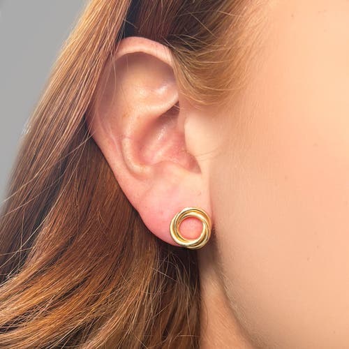 The Lovery Fine Jewelry Flat Gold Circle Stud Earrings In Gold