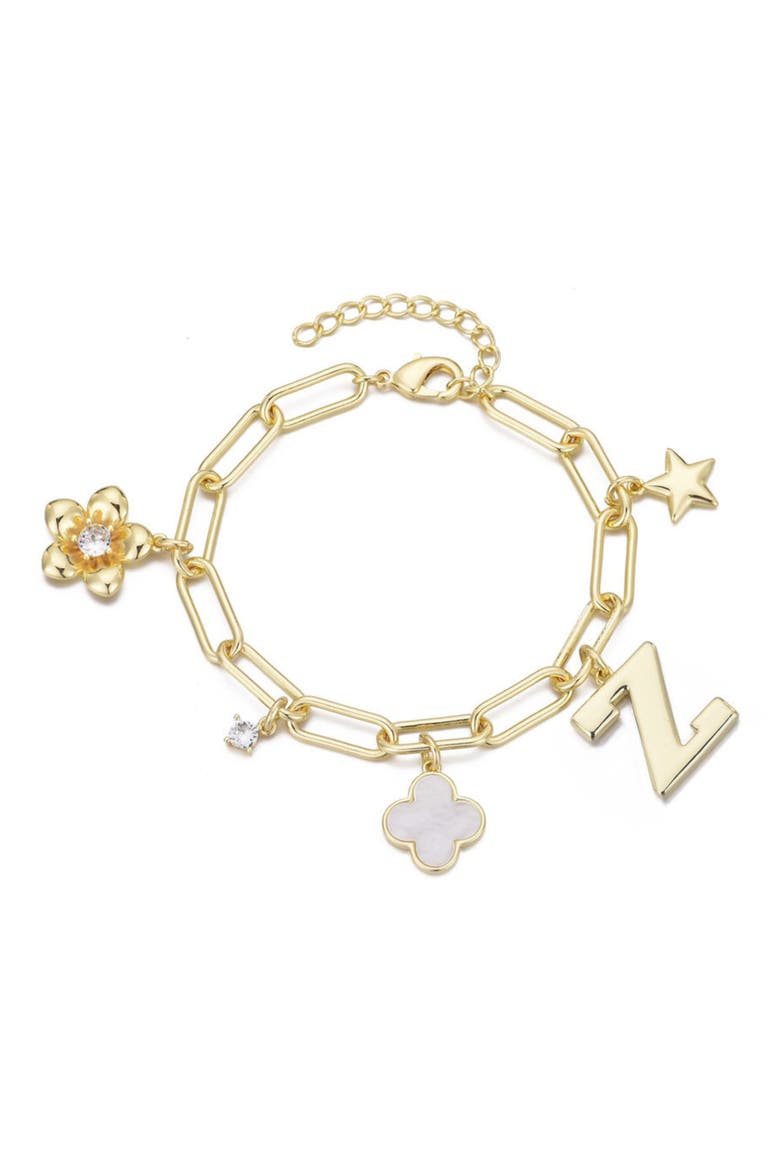 Initial Charm Bracelet, Main, color, GOLD-Z