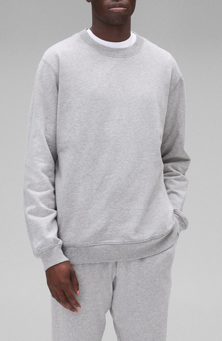 Reigning Champ Lightweight Cotton Terry Sweatshirt, Main, color, Heather Grey