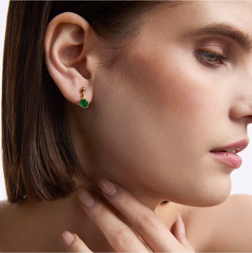 Susan Caplan 1990s Vintage Emerald Green Earrings In Green