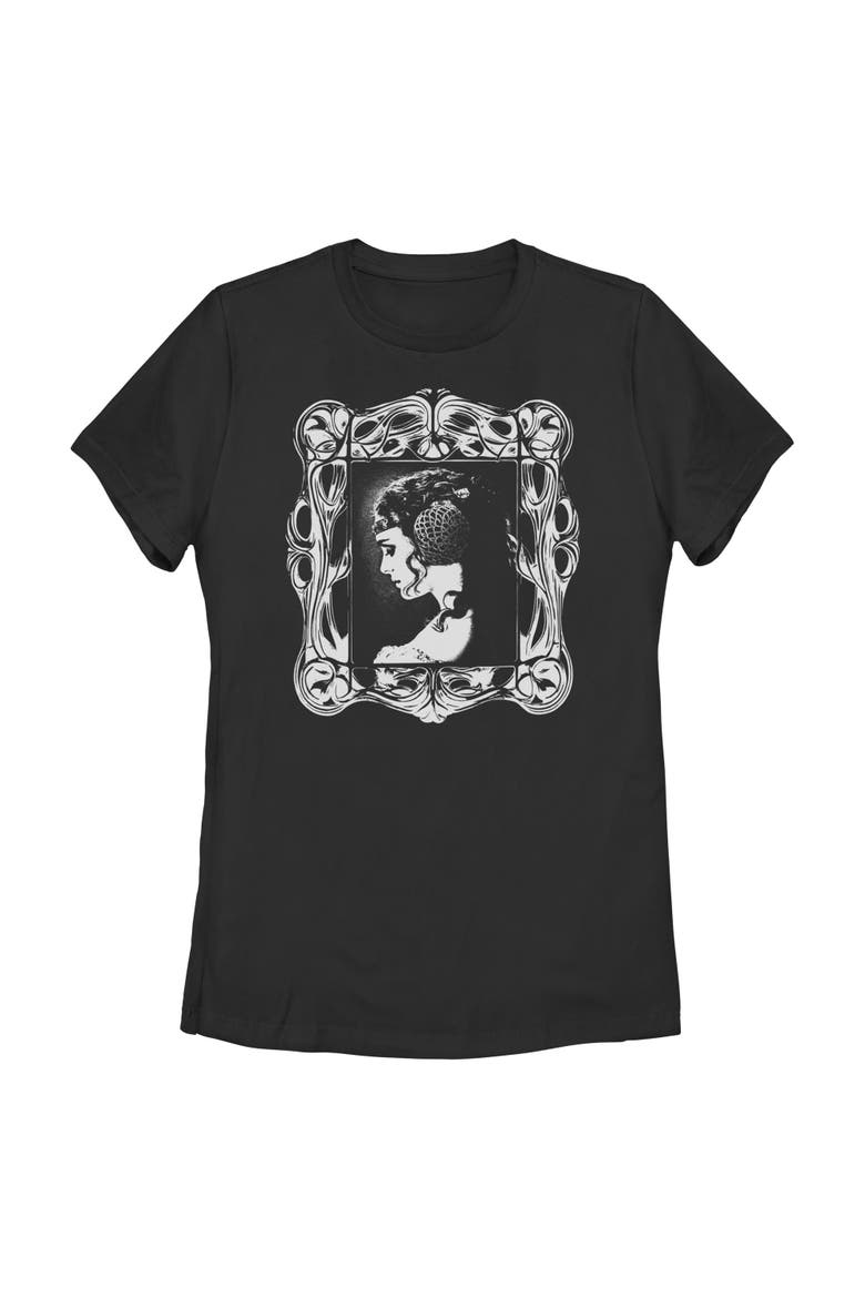 Women's Star Wars Attack of the Clones Framed Padme Profile  Graphic T-Shirt, Main, color, Black