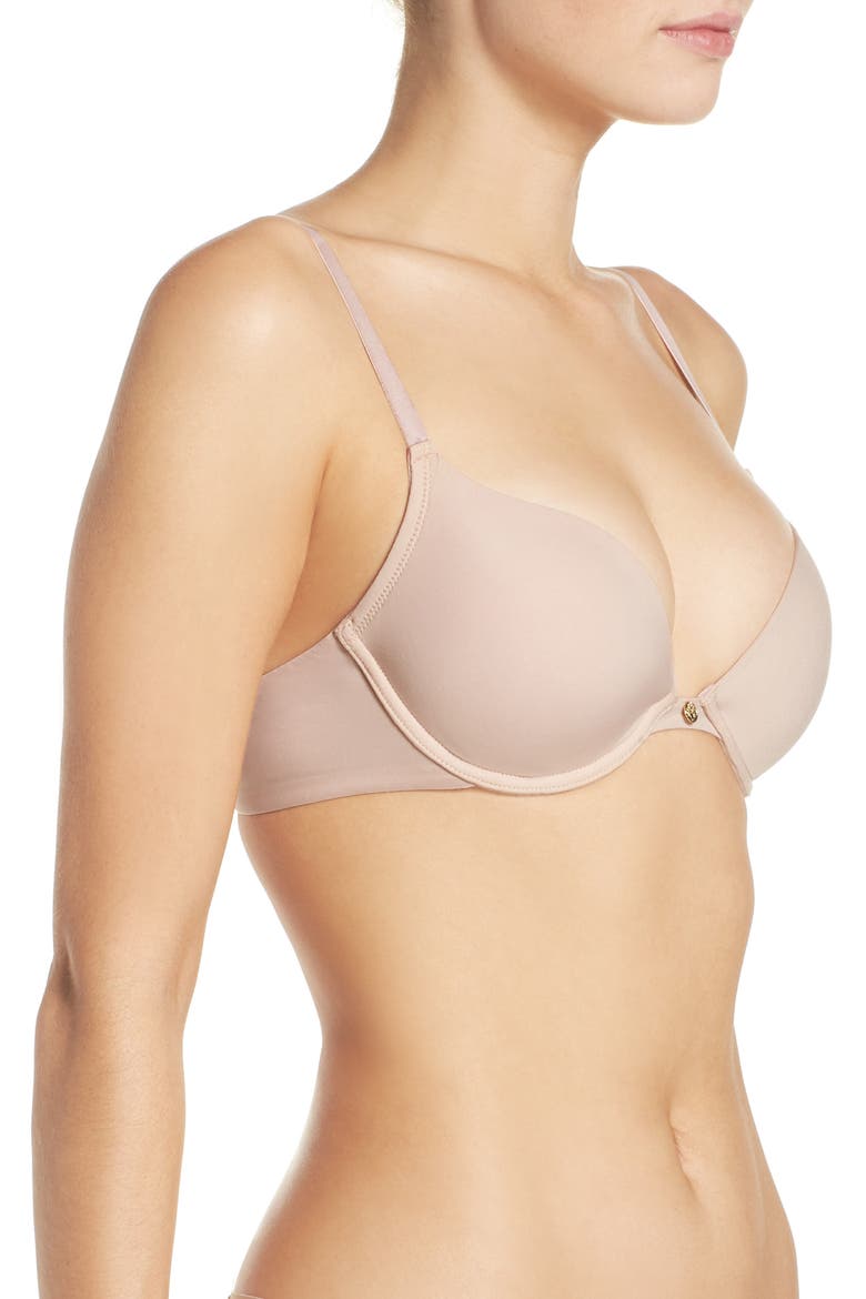 Pristine Push-Up Convertible Plunge Bra, Alternate, color, LIGHT MOCHA