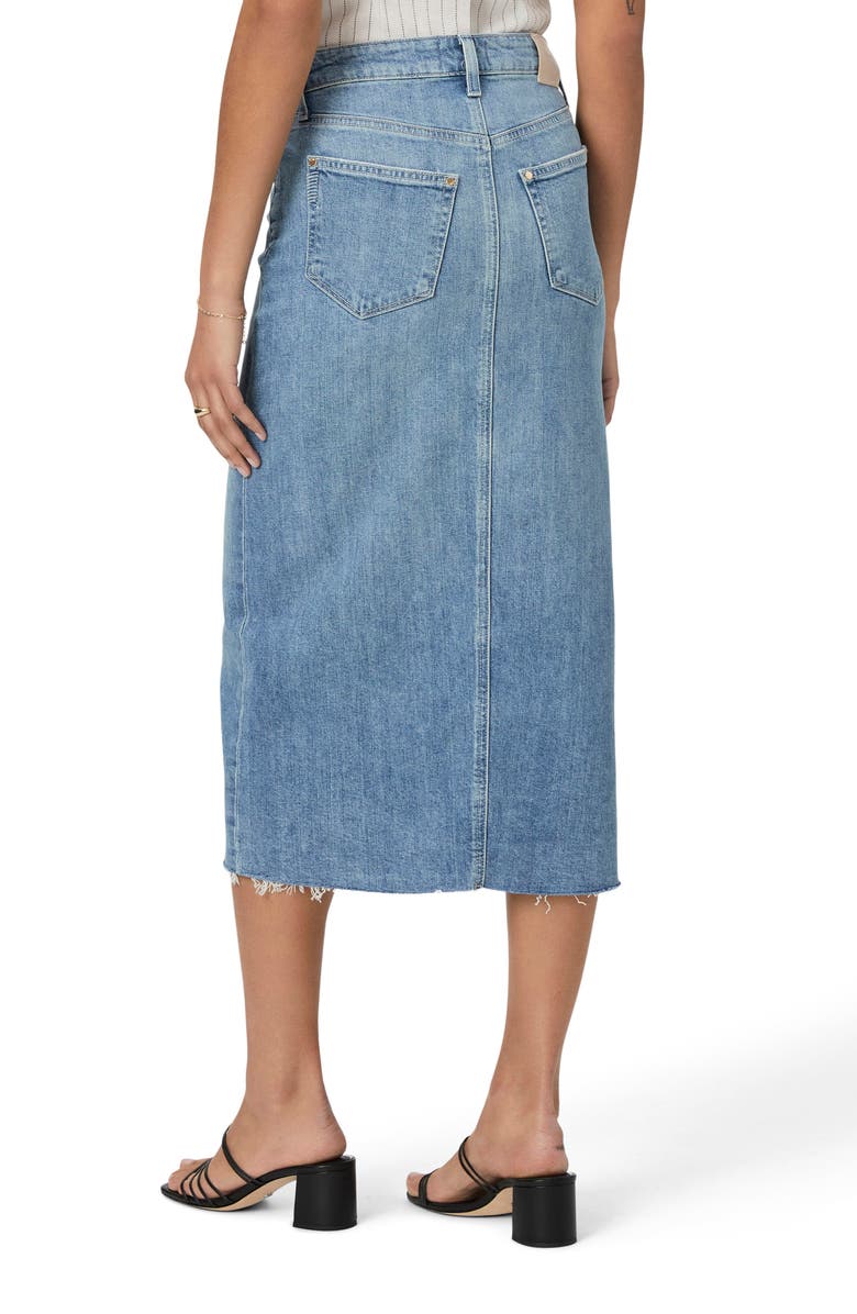 PAIGE Meadow Denim Midi Skirt, Alternate, color,