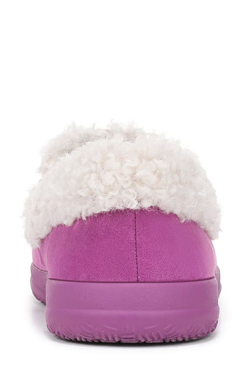 Vionic Claribel Faux Shearling Lined Slipper In Purple