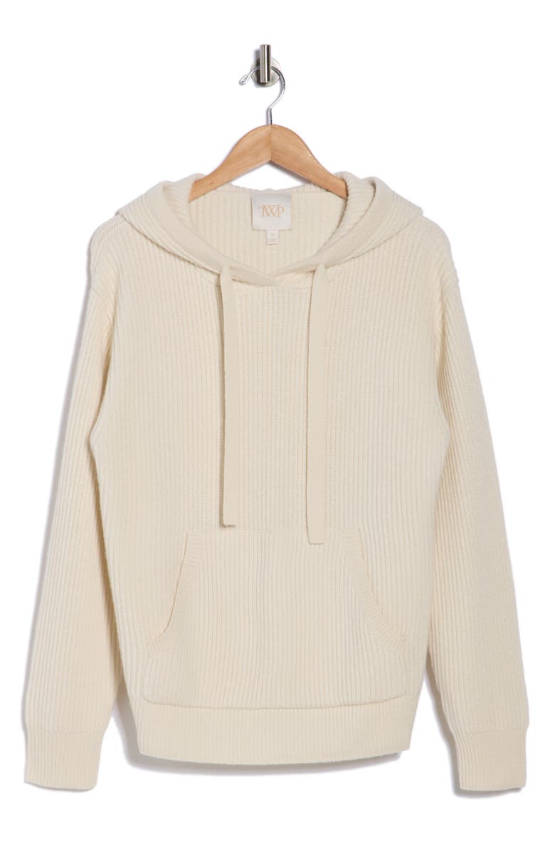 TWP Rib Cashmere Sweater Hoodie, Main, color, Ivory