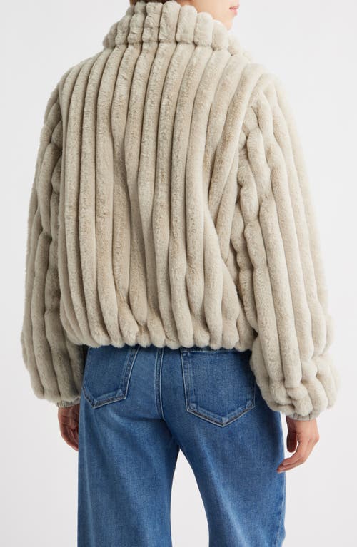 Save The Duck Elina Faux Fur Jacket In Neutral
