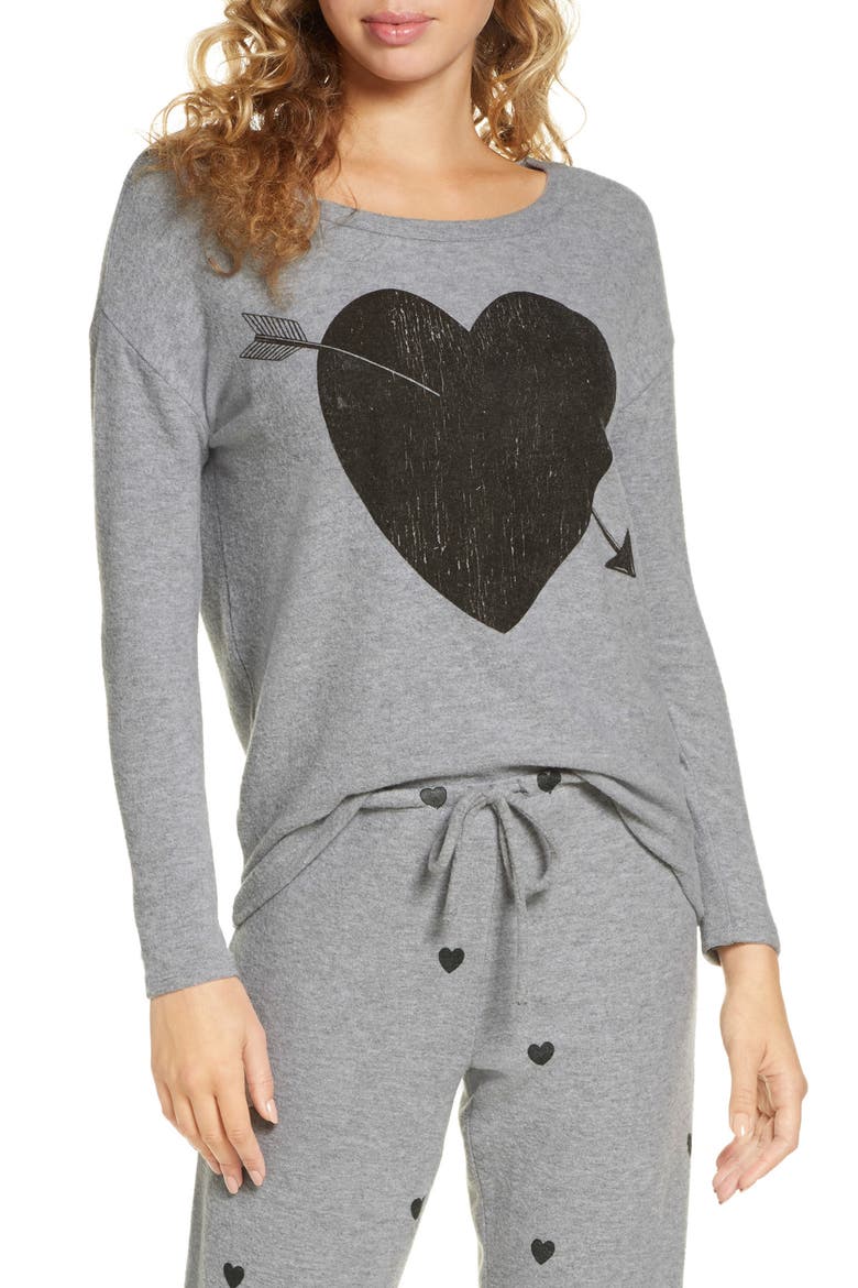 Arrow Heart Cozy Sweatshirt, Main, color, H GREY