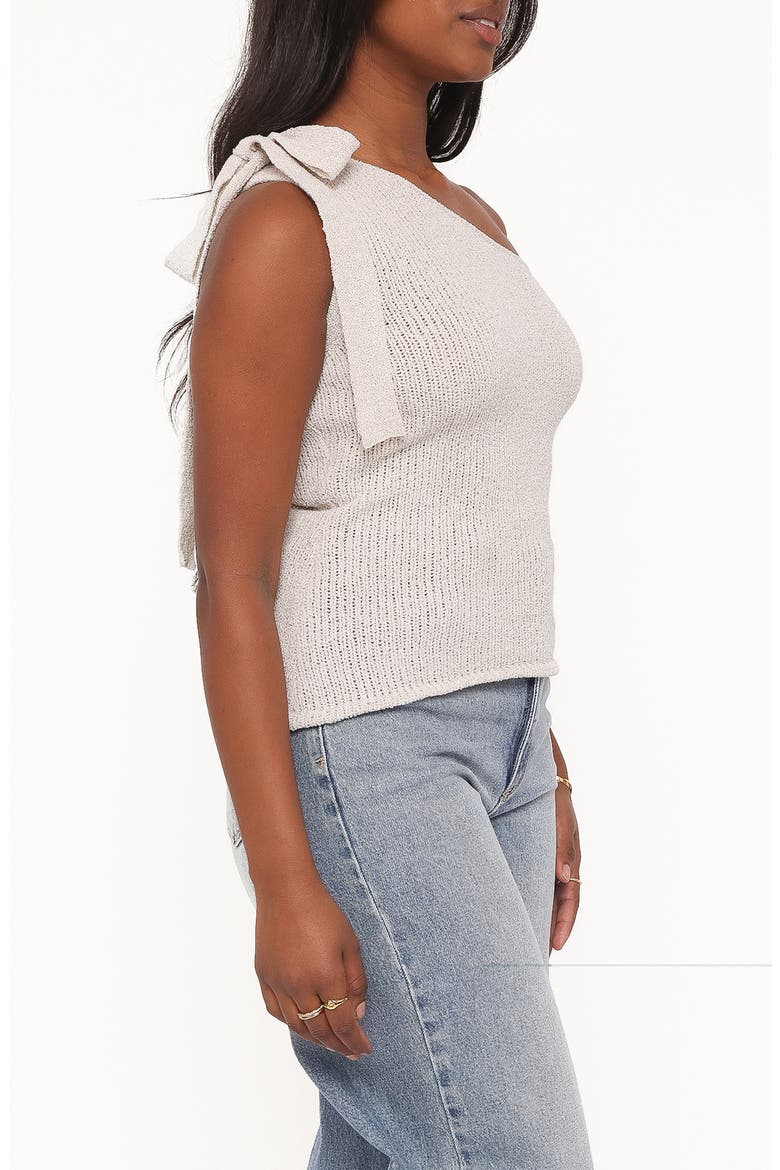 Jutta One Shoulder Knit Top, Alternate, color, BEIGE
