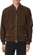 AllSaints Rokko Suede Bomber Jacket