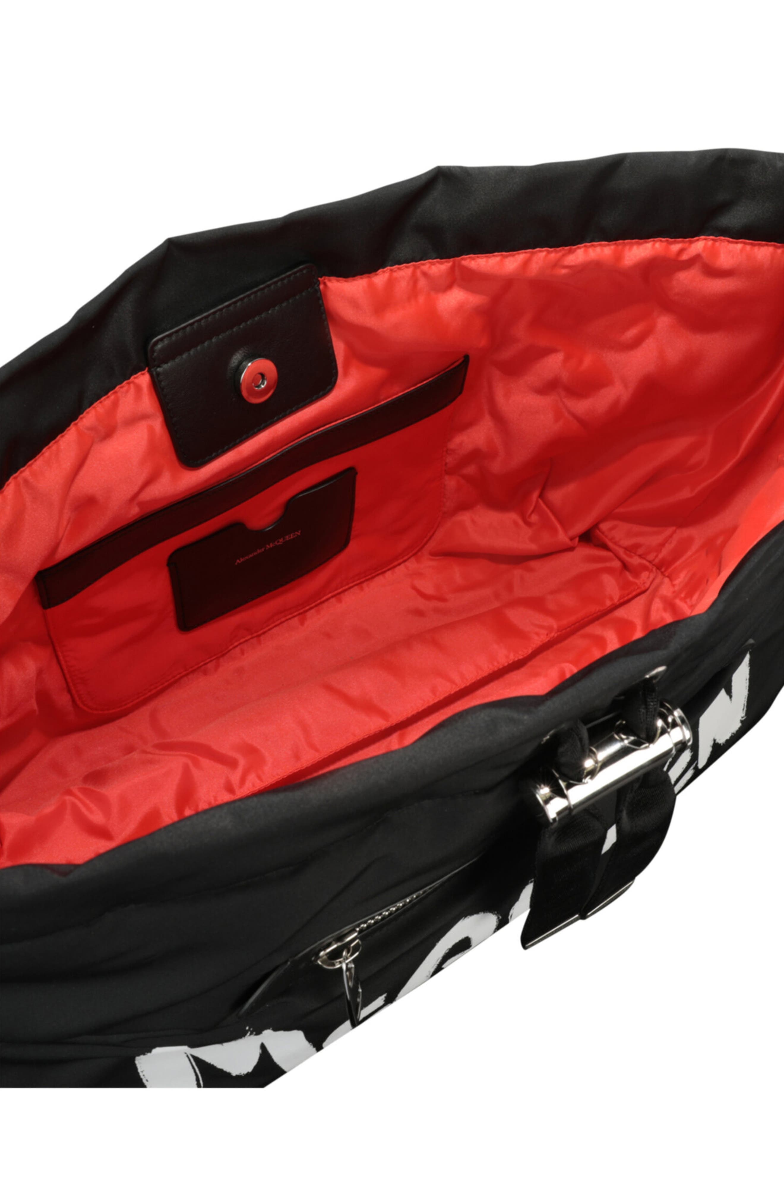 Alexander McQueen Puma The Bundle Medium Shoulder Bag, Alternate, color, Black White