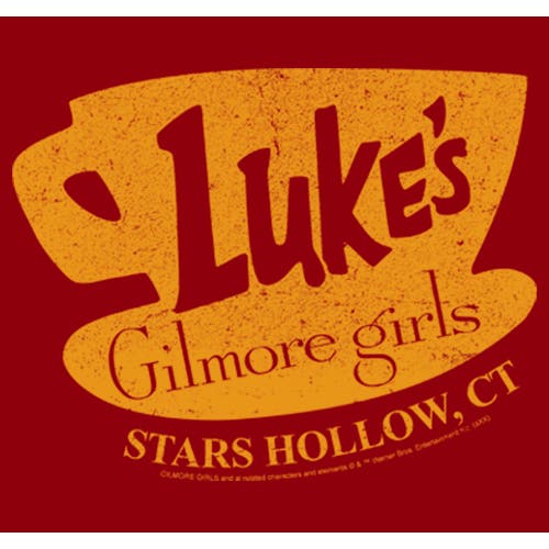 Gilmore Girls Distressed Luke's Diner Logo Graphic T-shirt In Red