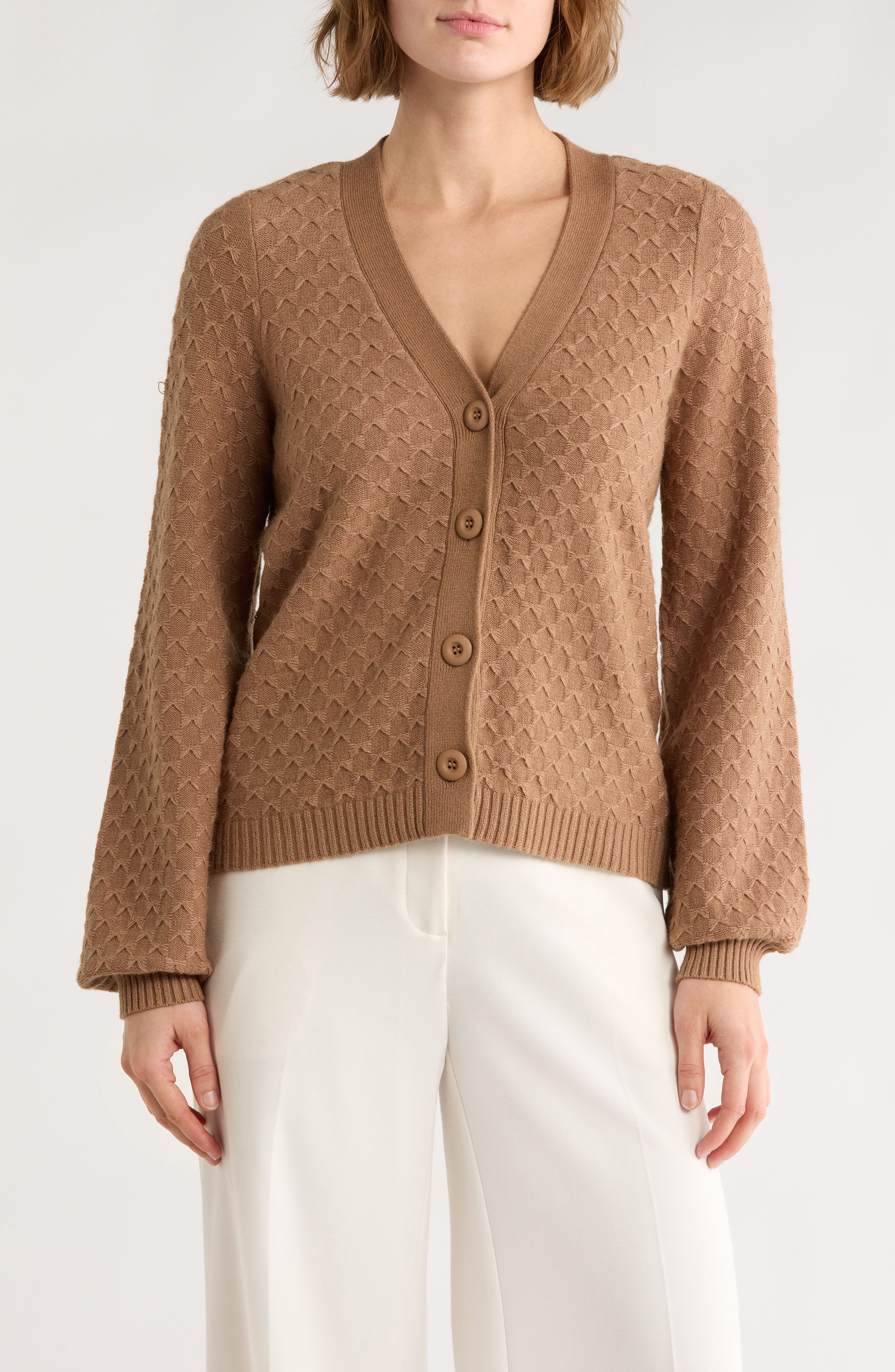 CYRUS Bow Cable Knit Cardigan