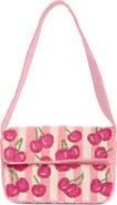 Collection XIIX Beaded Cherries Baguette Shoulder Bag