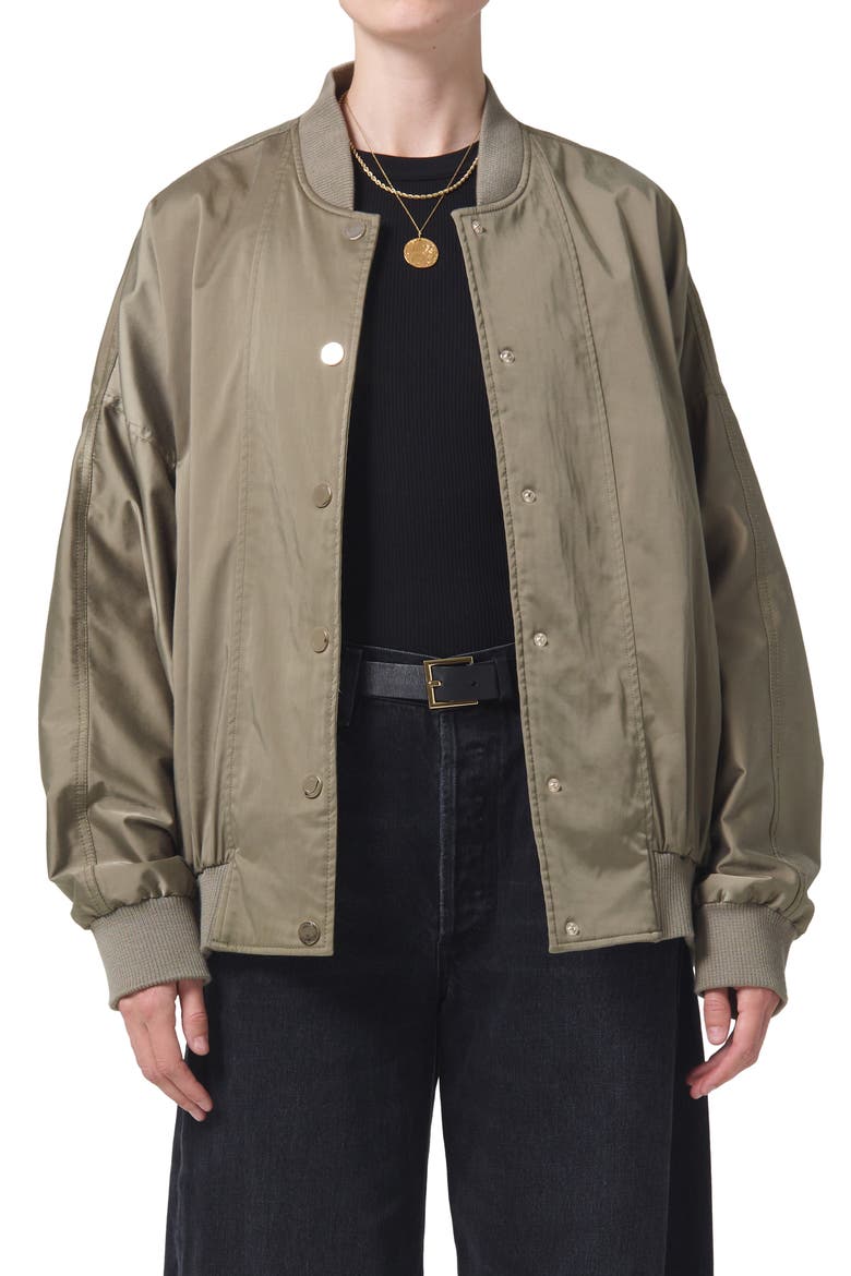 Sasha Bomber Jacket, Main, color, OLIVINE