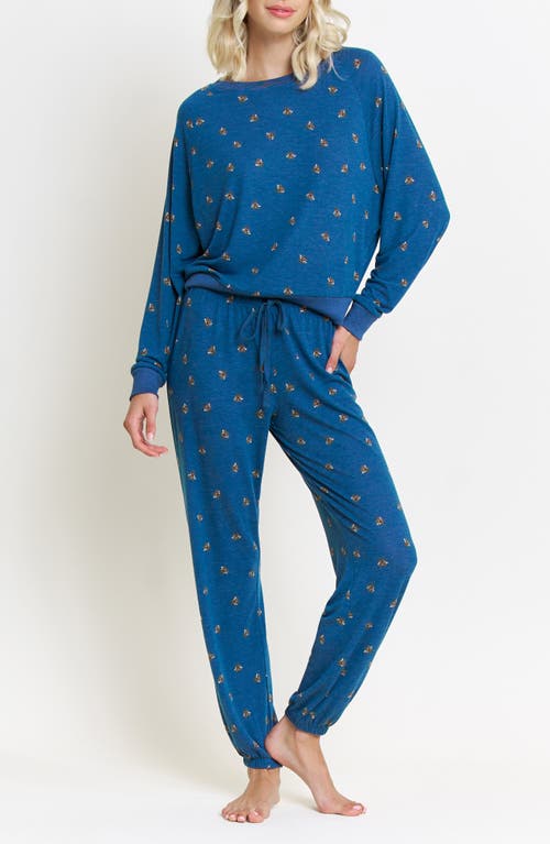 Honeydew Star Seeker Brushed Jersey Pajamas In Blue