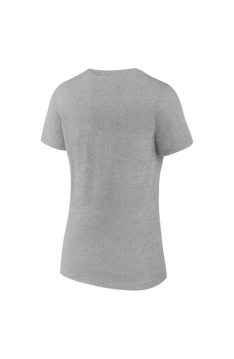 FANATICS Women's Fanatics Heather Gray Los Angeles Dodgers 2024 National League Champions Locker Room V-Neck T-Shirt, Alternate, color,