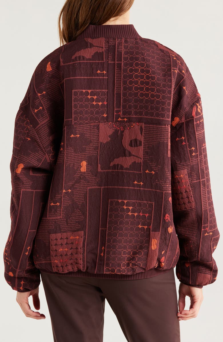 Nike Naomi Osaka Oversize Jacquard Jacket, Alternate, color, Burgundy Crush/ Crimson/ Pony