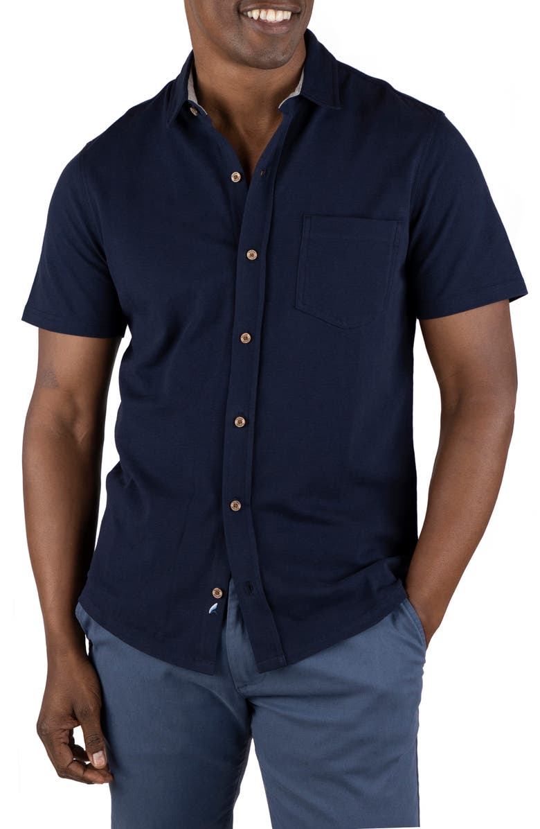 Tailor Vintage Performance Stretch Piqué Short Sleeve Shirt, Main, color,