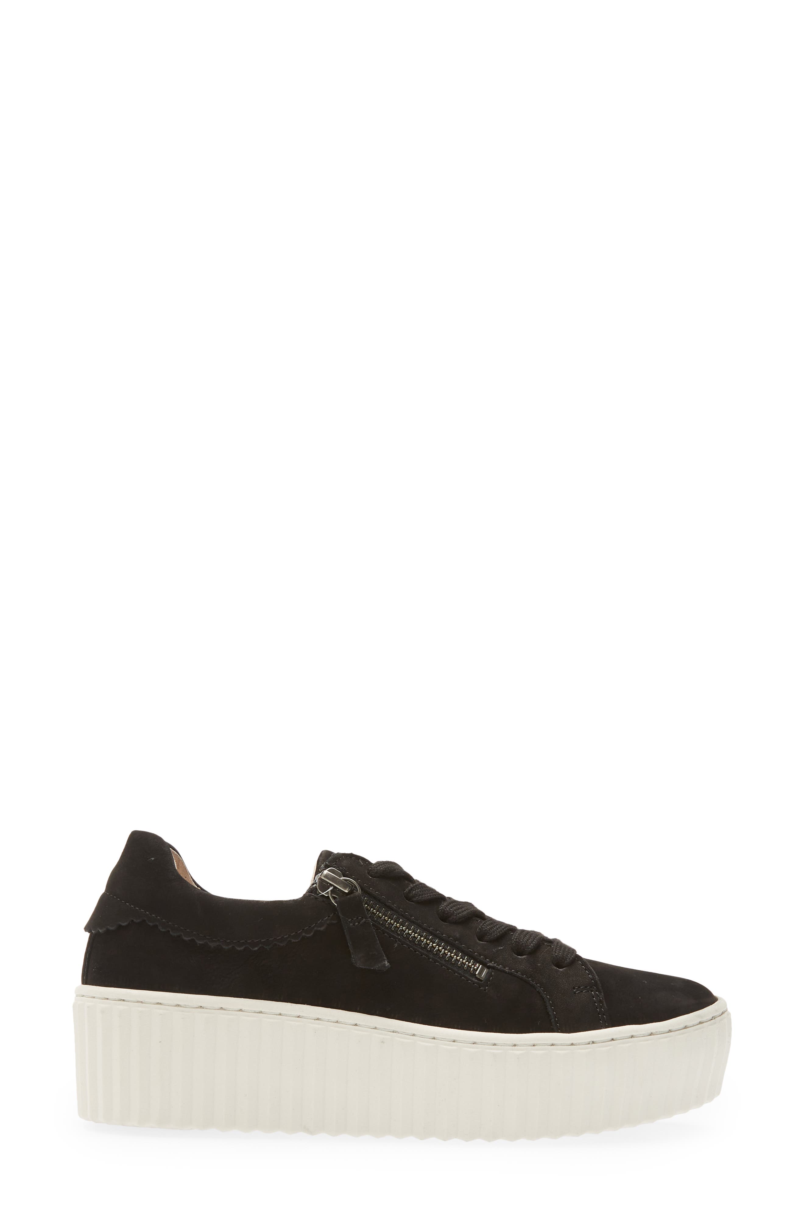 Gabor Platform Sneaker, Alternate, color, Black