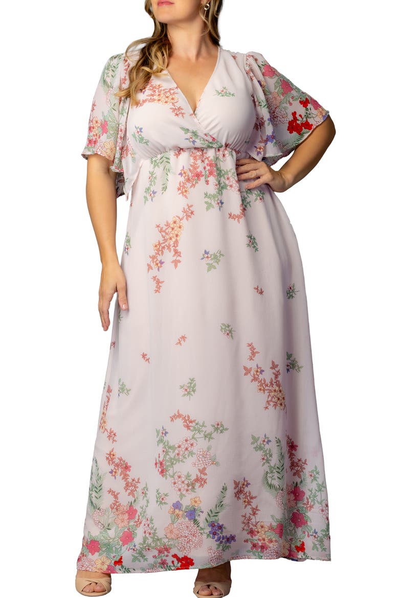 Catalina Border Print Cocktail Dress, Main, color, COTTAGE GARDEN BORDER
