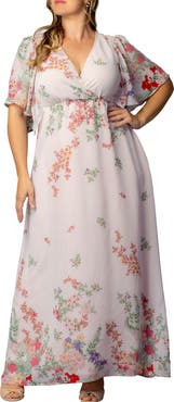 Kiyonna Catalina Border Print Cocktail Dress
