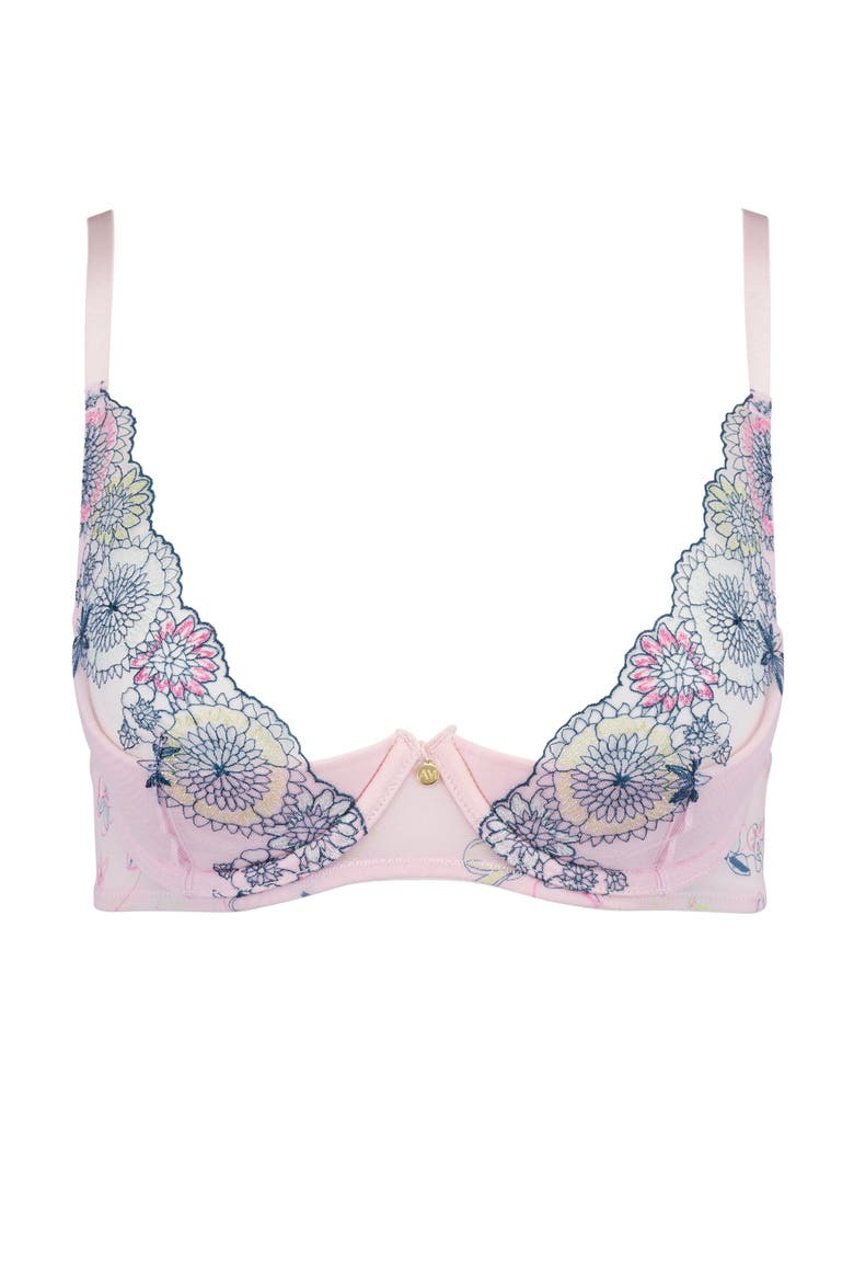 Prisma Contour Quarter Cup Bra, Alternate, color, Floral pink