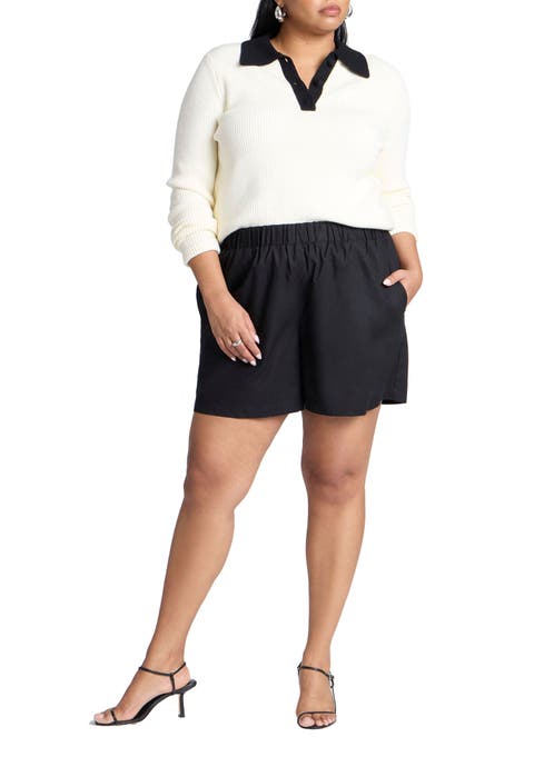 Easy Pull On Linen Blend Short (Plus Available)