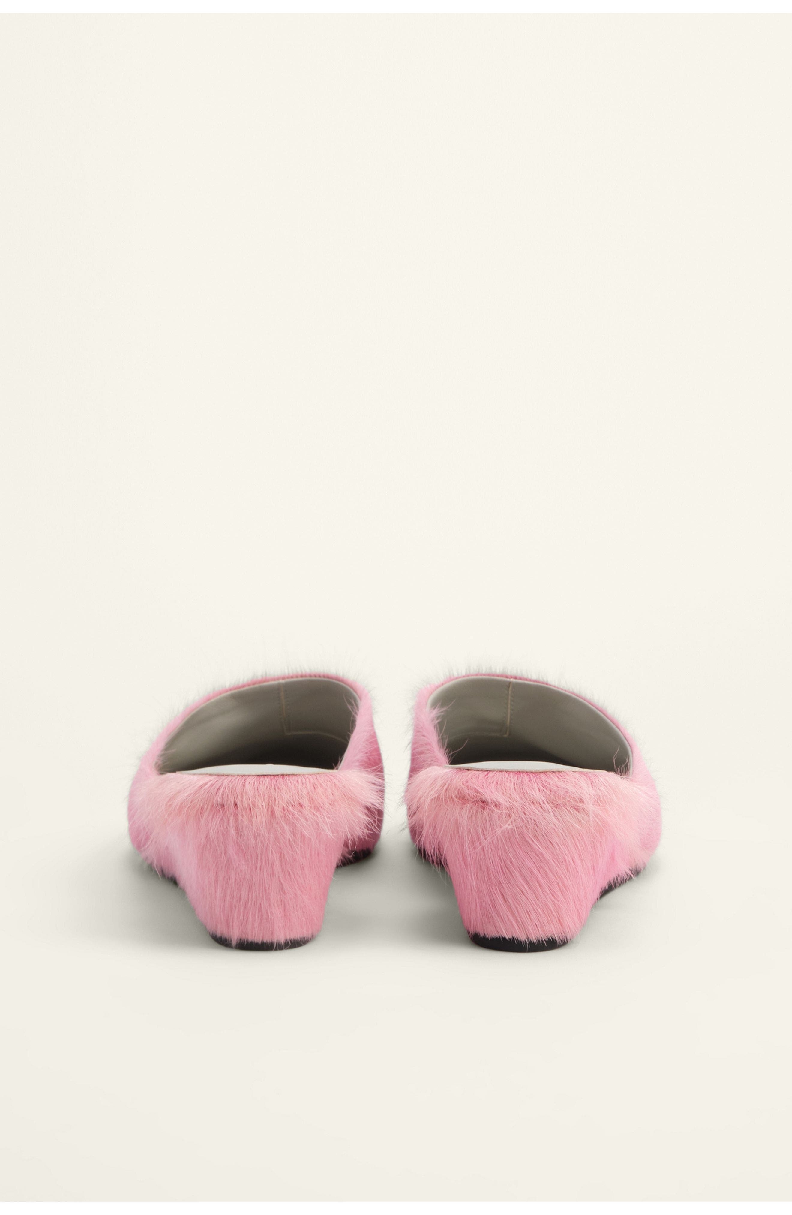 BIMBA Y LOLA Leather Fur Wedge Mule (Women) | Nordstrom