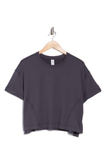 90 Degree By Reflex Super Soft Echo High/low Boxy Top In Black