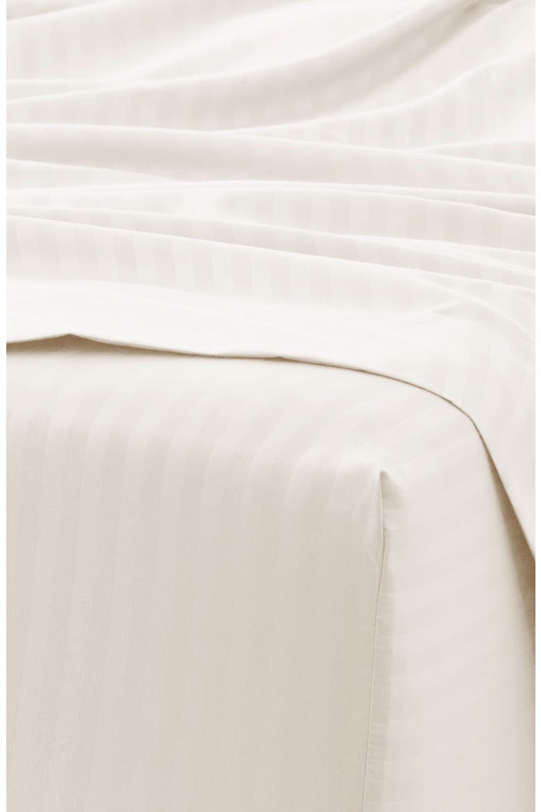 Twin Hotel Collection Premium Ultra Soft 3-Piece Stripe Bed Sheet Set - Ivory, Alternate, color, IVORY