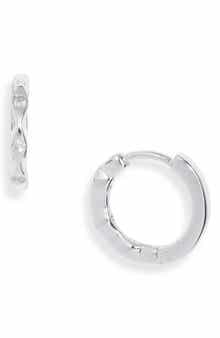 ARGENTO VIVO Sterling Silver Cubic Zirconia Huggie Earrings