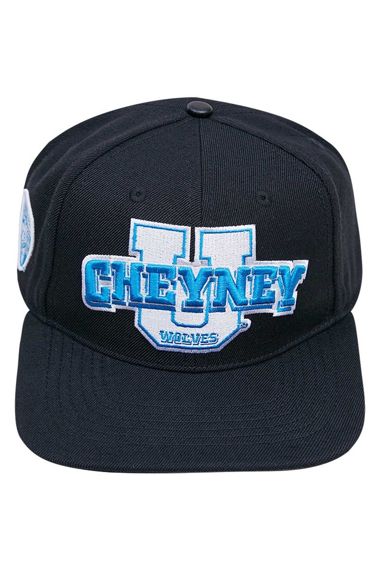 Men's Pro Standard Black Cheyney Wolves Arch Over Logo Evergreen Snapback Hat, Alternate, color, Black